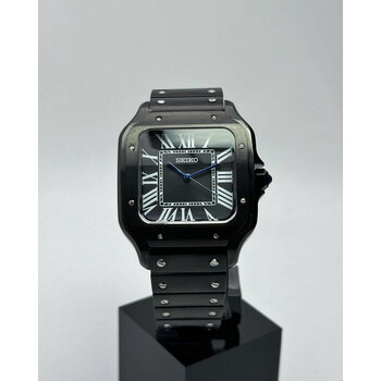 Custom Seiko Mod • Black Roman Santos • 38mm